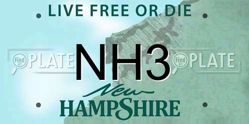 NH3 New Hampshire License Plate