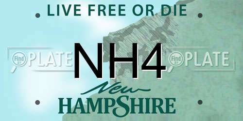 NH4 New Hampshire License Plate