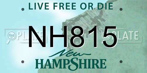 NH815 New Hampshire License Plate