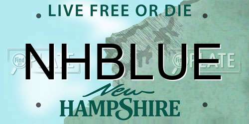 NHBLUE New Hampshire License Plate