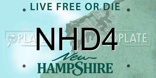 NHD4 New Hampshire License Plate