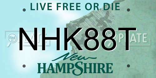 NHK88T New Hampshire License Plate