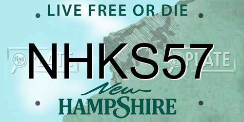 NHKS57 New Hampshire License Plate