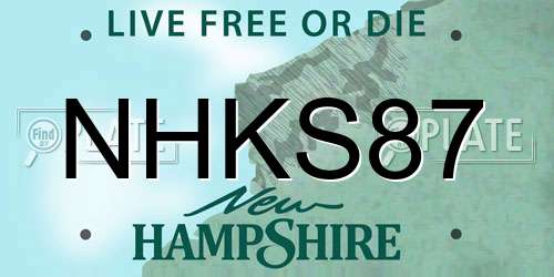 NHKS87 New Hampshire License Plate