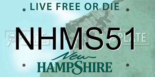 NHMS51 New Hampshire License Plate
