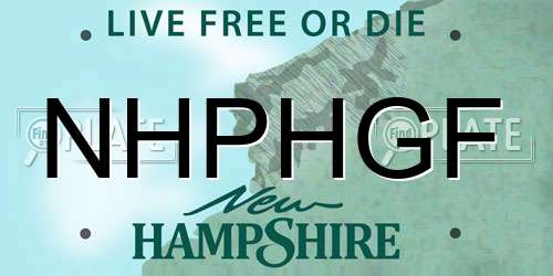 NHPHGF New Hampshire License Plate
