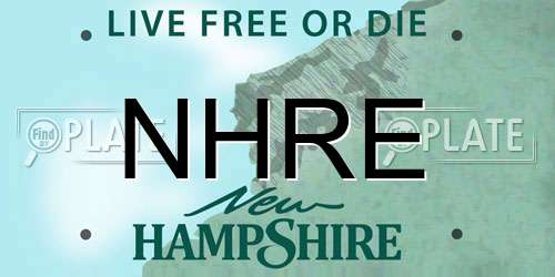NHRE New Hampshire License Plate