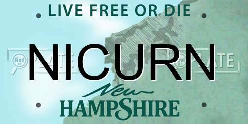 NICURN New Hampshire License Plate