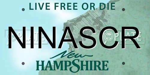 NINASCR New Hampshire License Plate