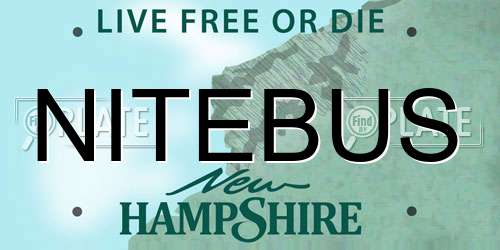 NITEBUS New Hampshire License Plate