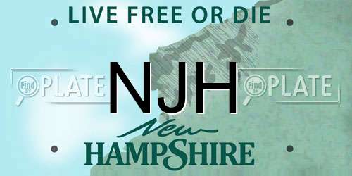 NJH New Hampshire License Plate