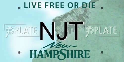 NJT New Hampshire License Plate