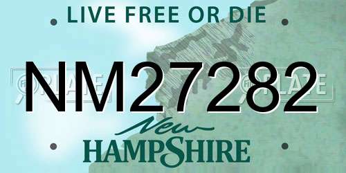 NM27282 New Hampshire License Plate