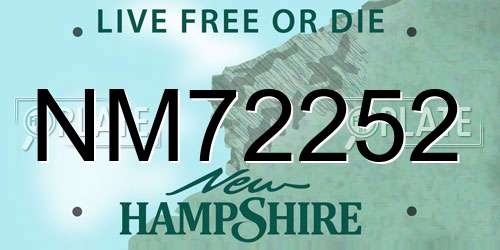 NM72252 New Hampshire License Plate