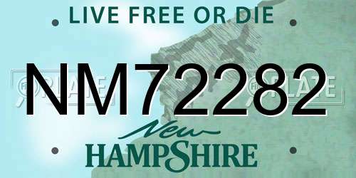 NM72282 New Hampshire License Plate