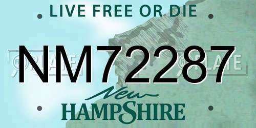 NM72287 New Hampshire License Plate