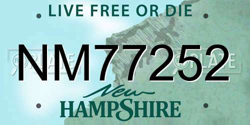NM77252 New Hampshire License Plate