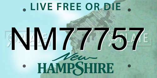 NM77757 New Hampshire License Plate