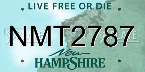 NMT2787 New Hampshire License Plate