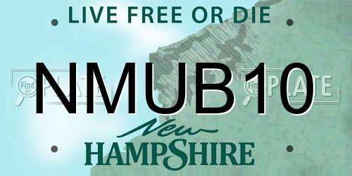 NMUB10 New Hampshire License Plate