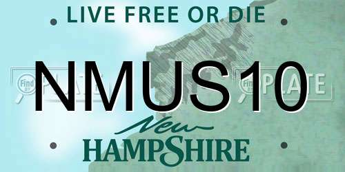 NMUS10 New Hampshire License Plate