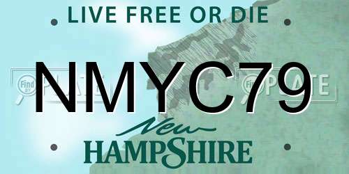NMYC79 New Hampshire License Plate