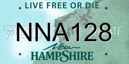 NNA128 New Hampshire License Plate