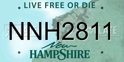 NNH2811 New Hampshire License Plate