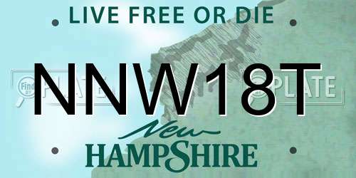 NNW18T New Hampshire License Plate