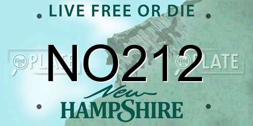 NO212 New Hampshire License Plate