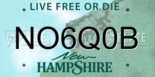 NO6Q0B New Hampshire License Plate