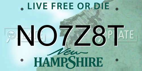 NO7Z8T New Hampshire License Plate