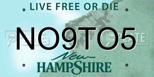 NO9TO5 New Hampshire License Plate
