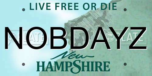 NOBDAYZ New Hampshire License Plate