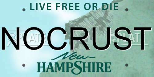 NOCRUST New Hampshire License Plate