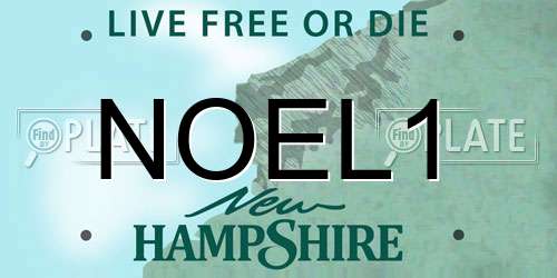 NOEL1 New Hampshire License Plate