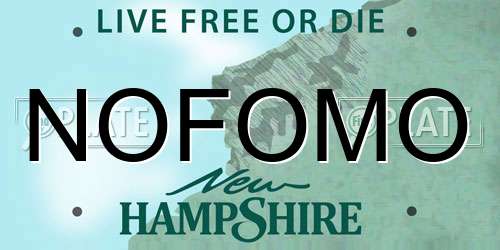 NOFOMO New Hampshire License Plate