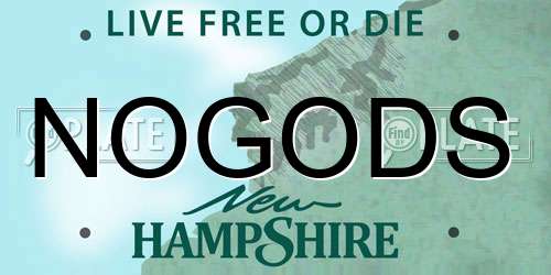 NOGODS New Hampshire License Plate