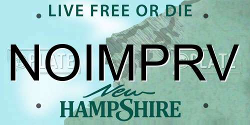 NOIMPRV New Hampshire License Plate