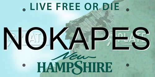 NOKAPES New Hampshire License Plate
