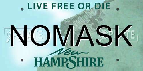 NOMASK New Hampshire License Plate