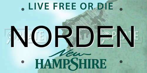 NORDEN New Hampshire License Plate