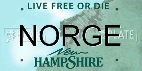 NORGE New Hampshire License Plate