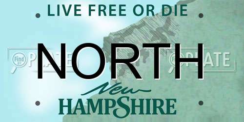 NORTH New Hampshire License Plate