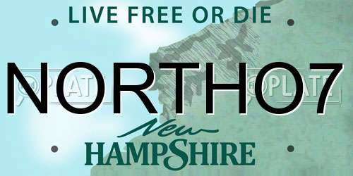 NORTHO7 New Hampshire License Plate
