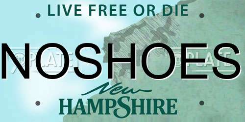 NOSHOES New Hampshire License Plate
