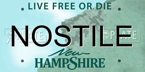 NOSTILE New Hampshire License Plate
