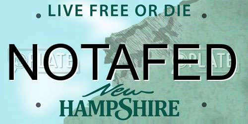 NOTAFED New Hampshire License Plate