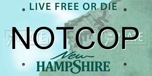 NOTCOP New Hampshire License Plate