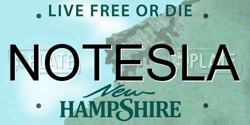 NOTESLA New Hampshire License Plate